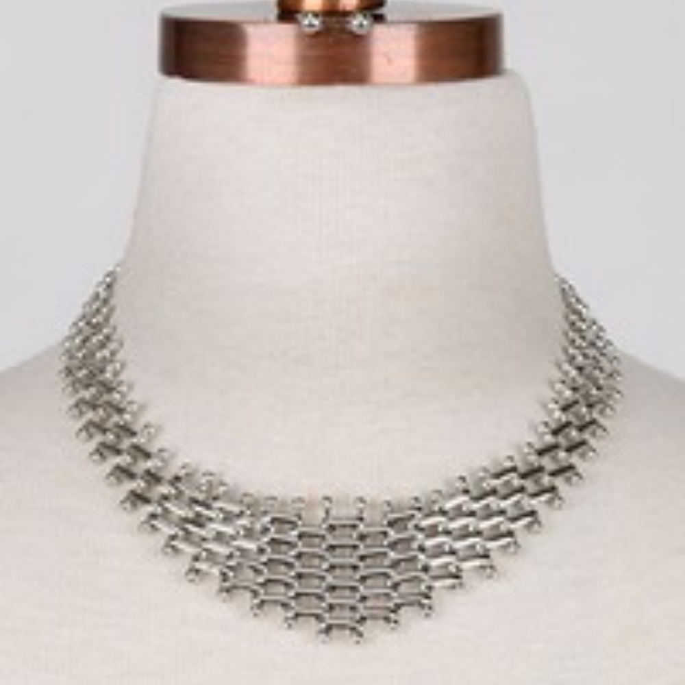 Silver Link Chunky Necklace